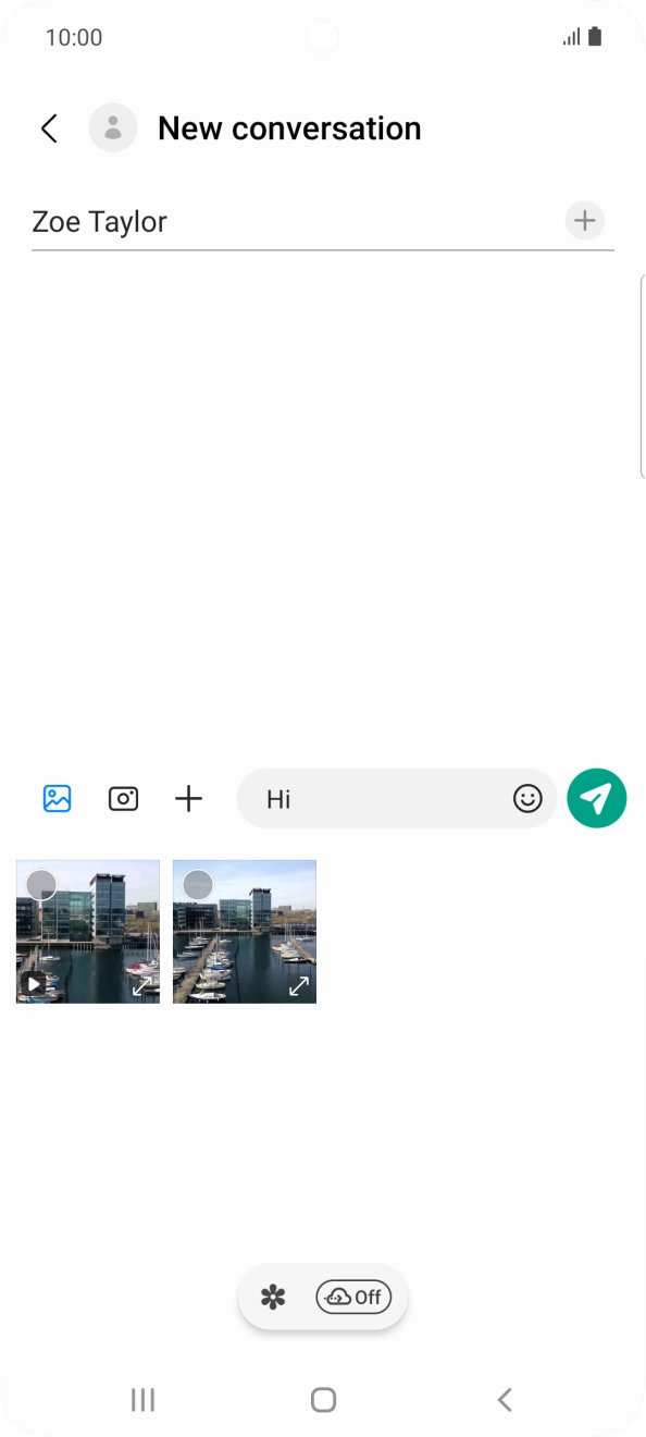 Press the gallery icon and go to the required folder.