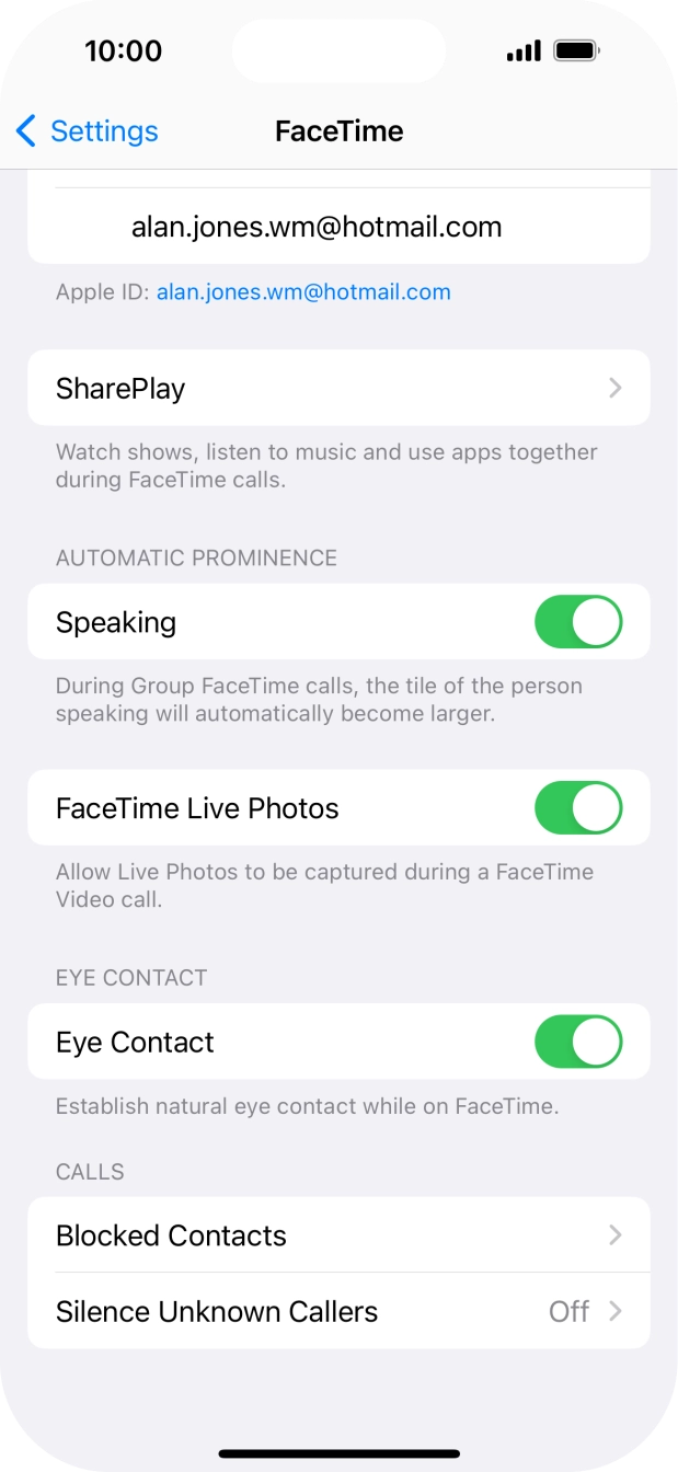 Press Blocked Contacts. Press Blocked Contacts.