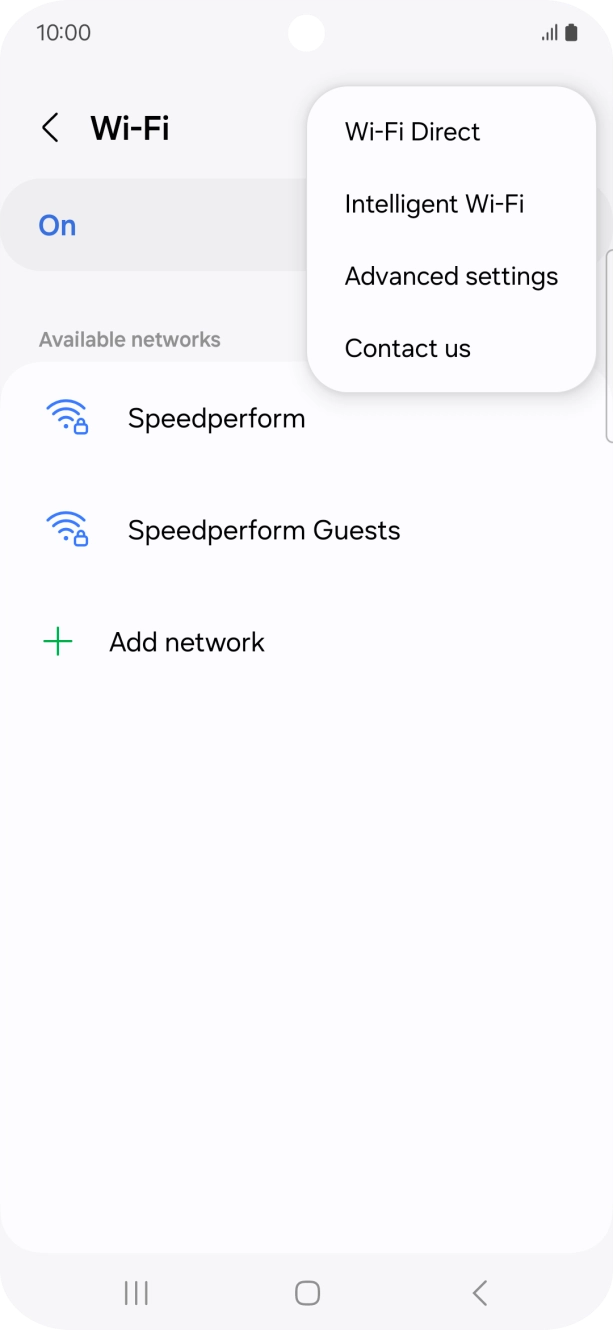 Press Intelligent Wi-Fi. Press Intelligent Wi-Fi.