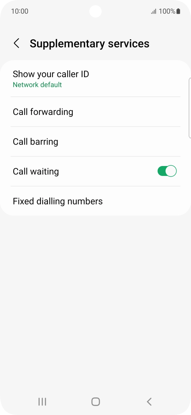 Press Call forwarding.