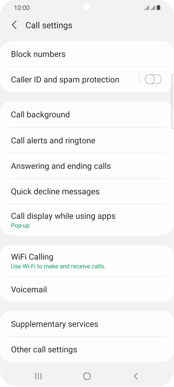 Press WiFi Calling. Press WiFi Calling.