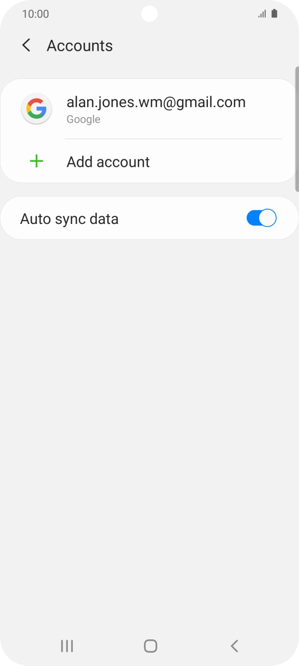 Press Add account. Press Add account.