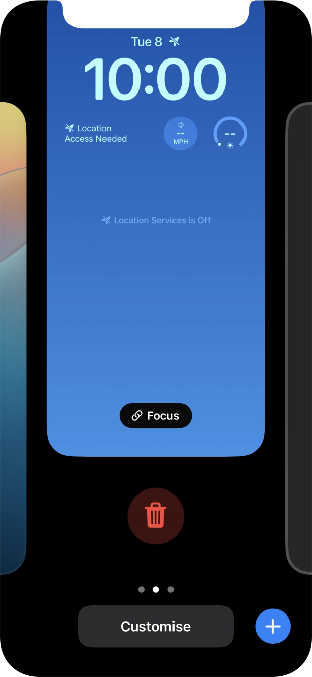 Press the delete icon. Press the delete icon.