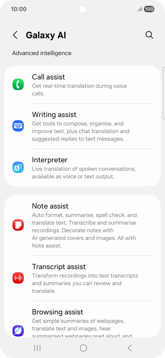 More examples of Galaxy AI usage are now displayed.