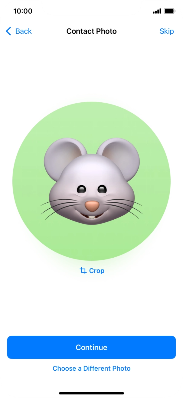 Follow the instructions on the screen to customise the selected picture and press Continue. Follow the instructions on the screen to customise the selected picture and press Continue.