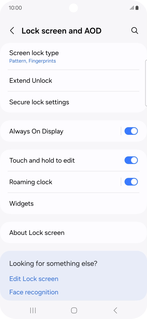 Press Screen lock type and key in the additional phone lock code you created earlier.