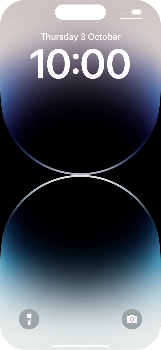 Slide your finger upwards starting from the bottom of the screen.