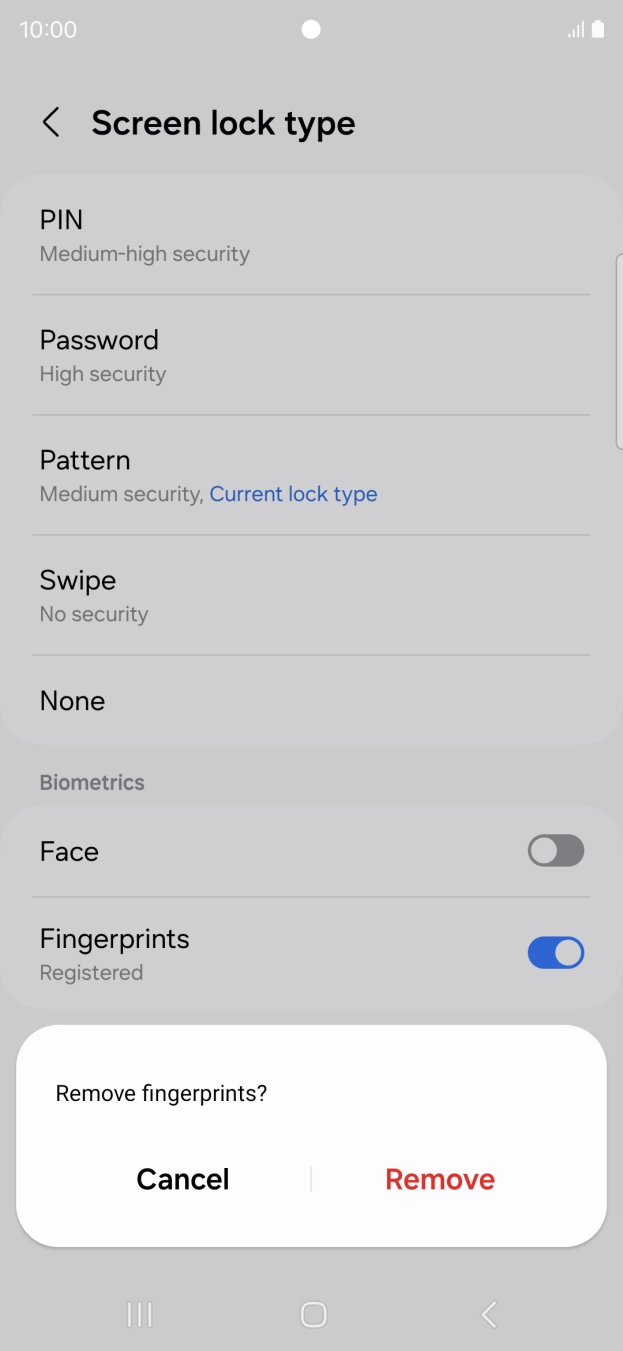 Press Remove. Press Remove.