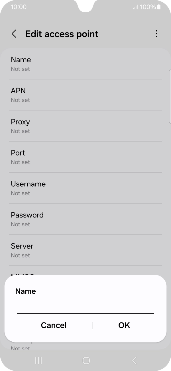 Key in O2 UK Internet and press OK.