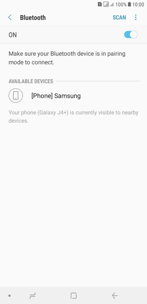 Press the required Bluetooth device and follow the instructions on the screen to pair the device with your phone.