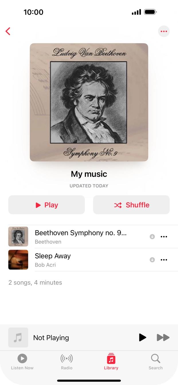 Go to the required category or playlist and press the required audio file.