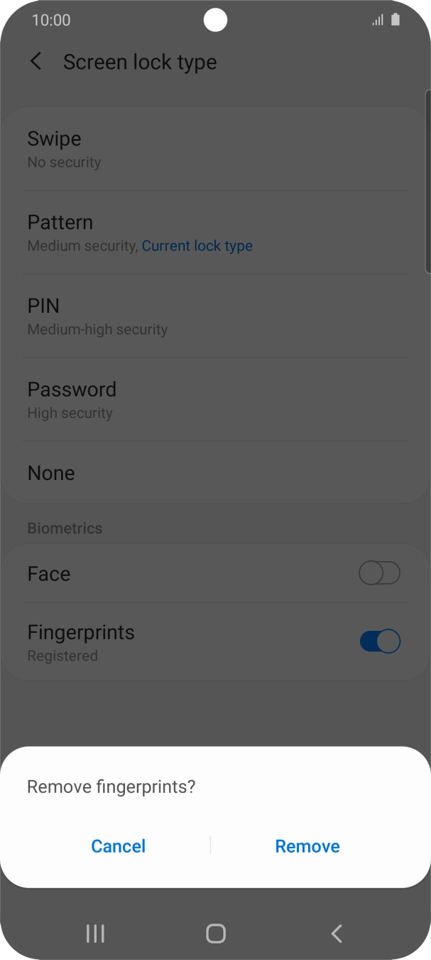 Press Remove. Press Remove.
