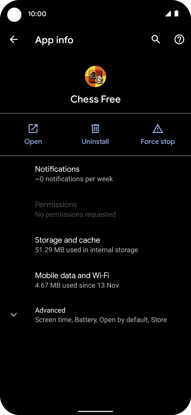 Press Storage and cache.