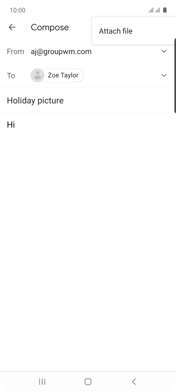 Press Attach file and go to the required folder.