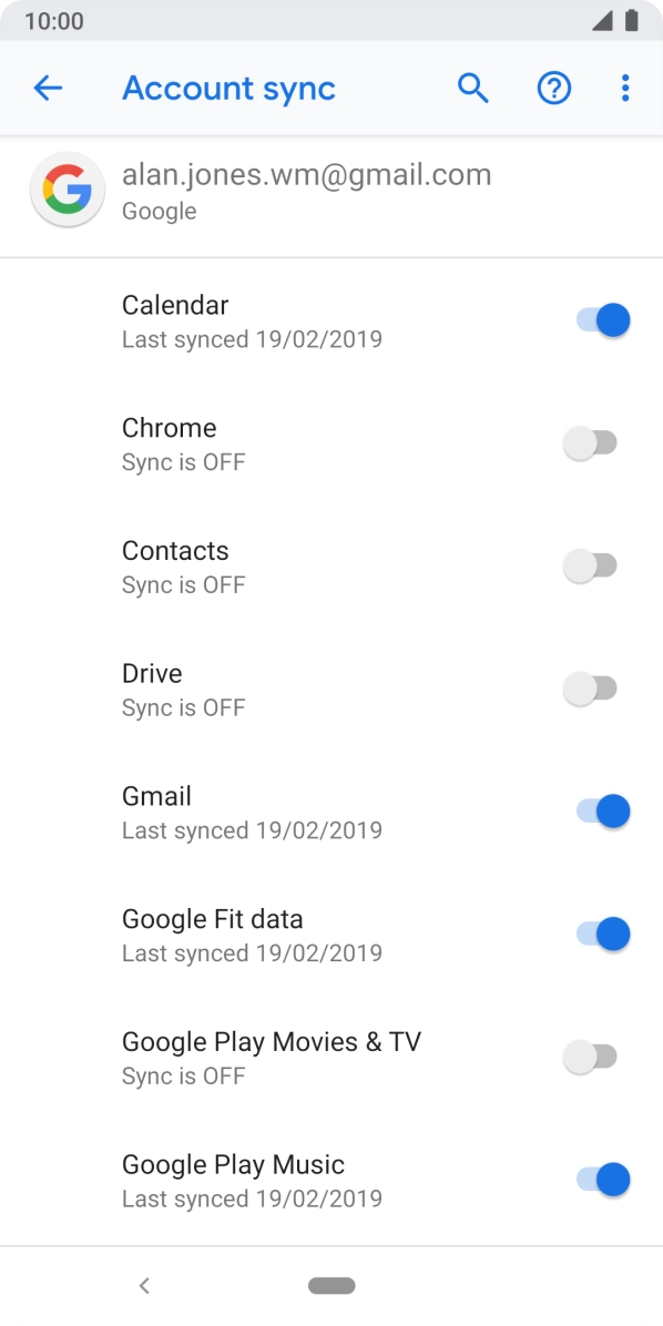 Press the indicator next to 'Contacts'.
