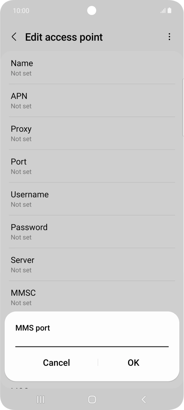 Key in 8080 and press OK.