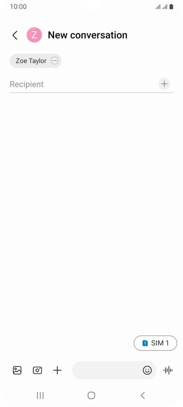 Press the SIM icon to select the required SIM. Press the SIM icon to select the required SIM.