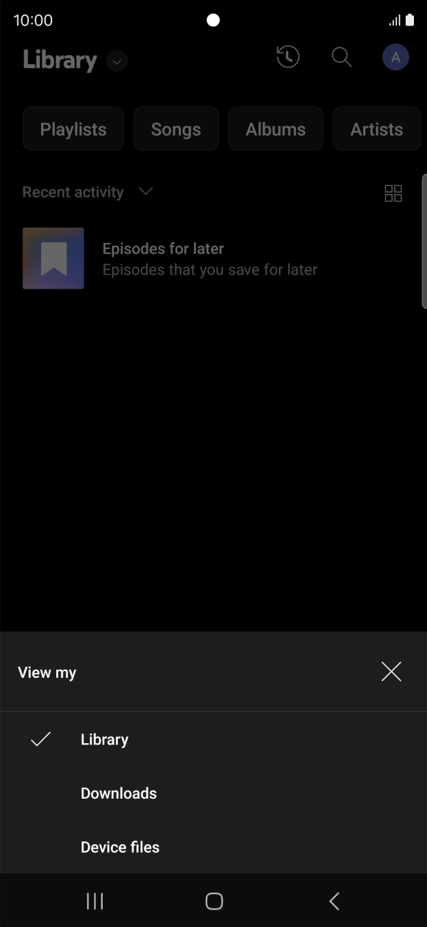 Press the required category and go to the required audio file.