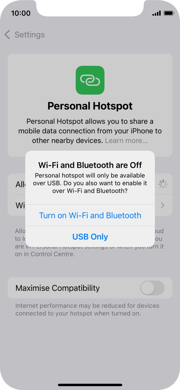 If WiFi is turned off, press Turn on Wi-Fi and Bluetooth.