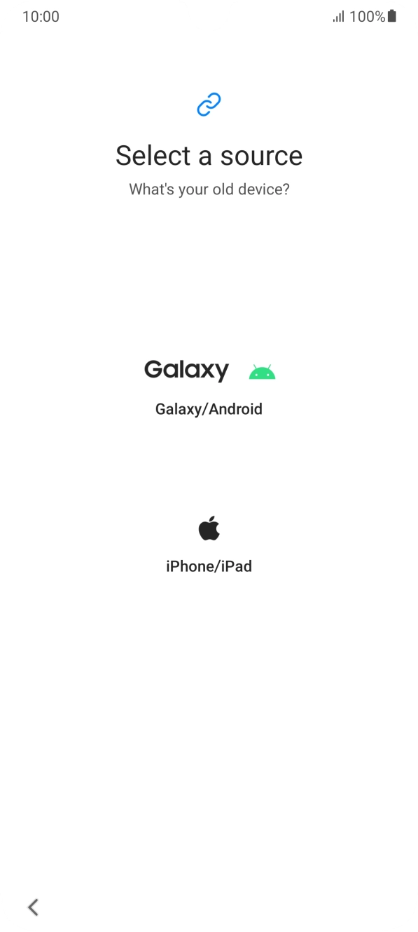Press the required setting and follow the instructions on the screen to transfer the content from another phone.