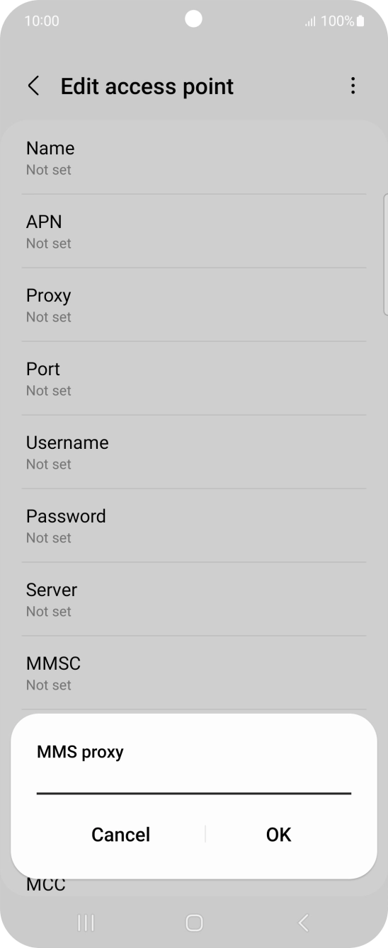 Key in 82.132.254.1 and press OK. Key in 82.132.254.1 and press OK.