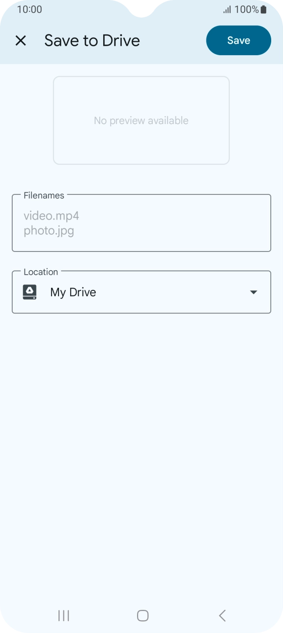 Press the field below 'Location' and go to the required folder.