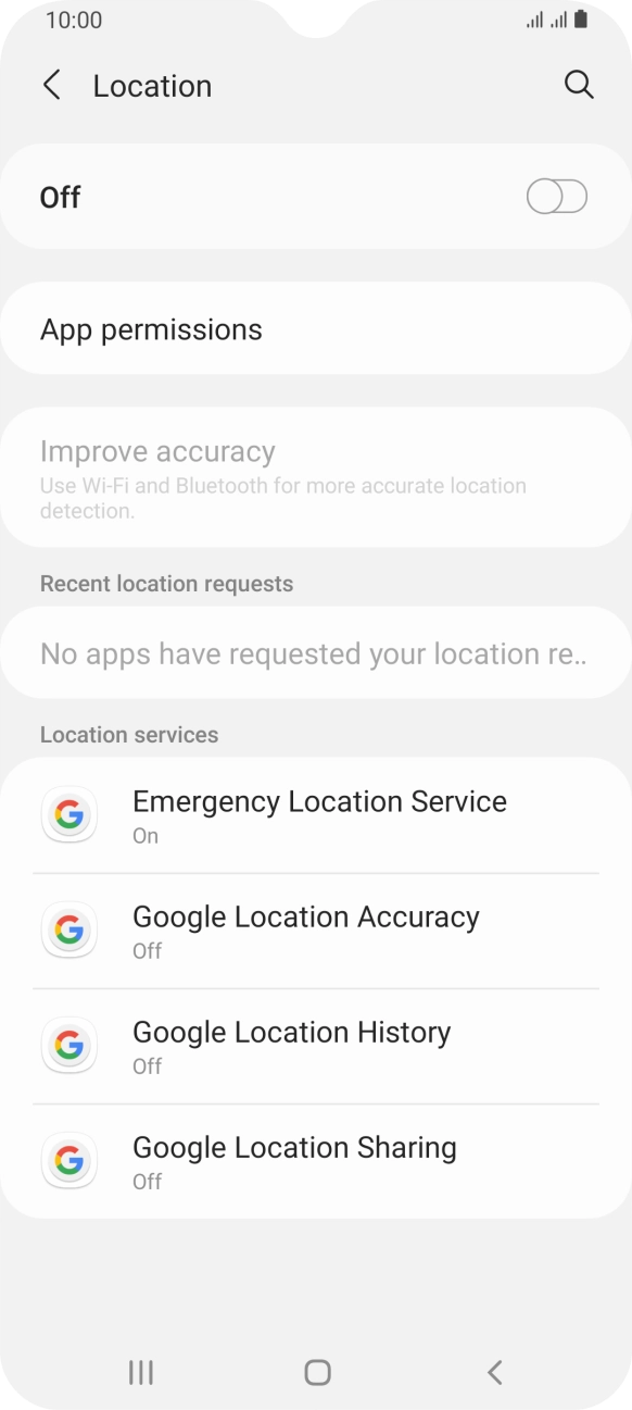 Press the indicator to turn the function on or off.