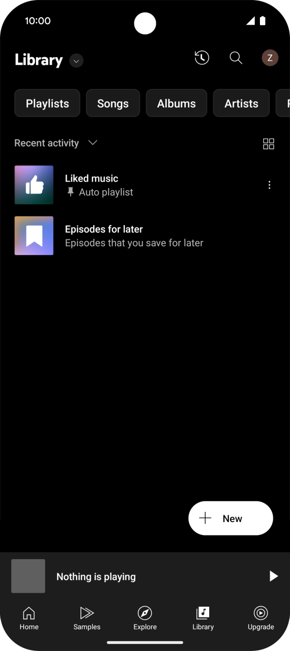 Press the drop down list. Press the drop down list.