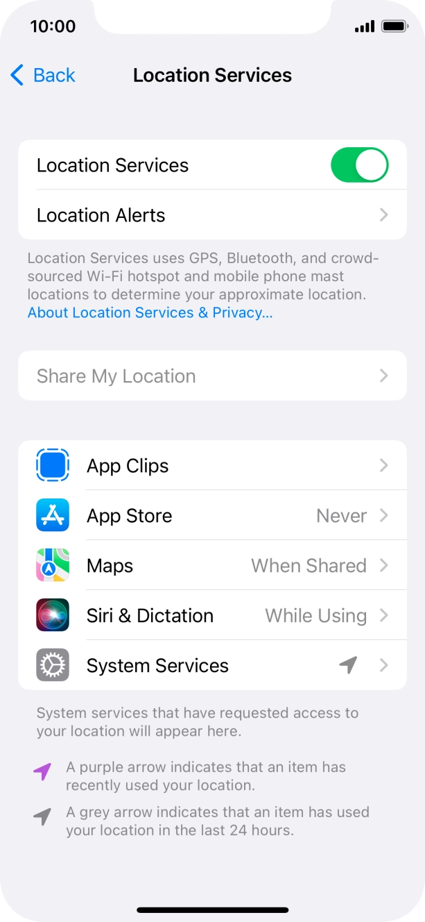 Press the required app. Press the required app.