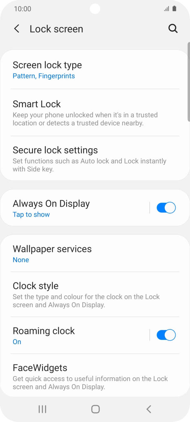 Press Screen lock type and key in the additional phone lock code you created earlier.
