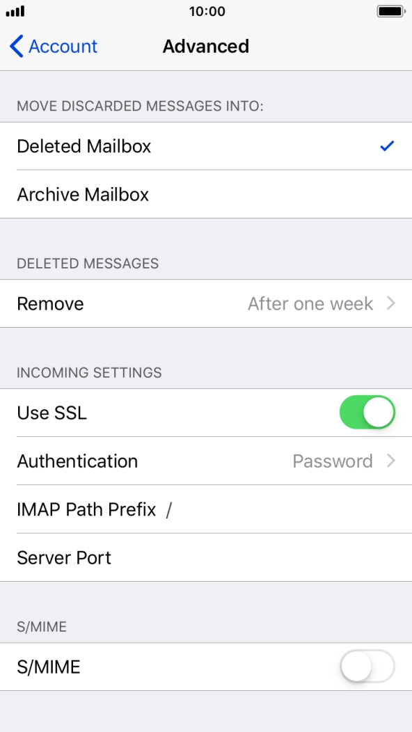 Press the indicator next to 'Use SSL' to turn off the function. Press the indicator next to 'Use SSL' to turn off the function.
