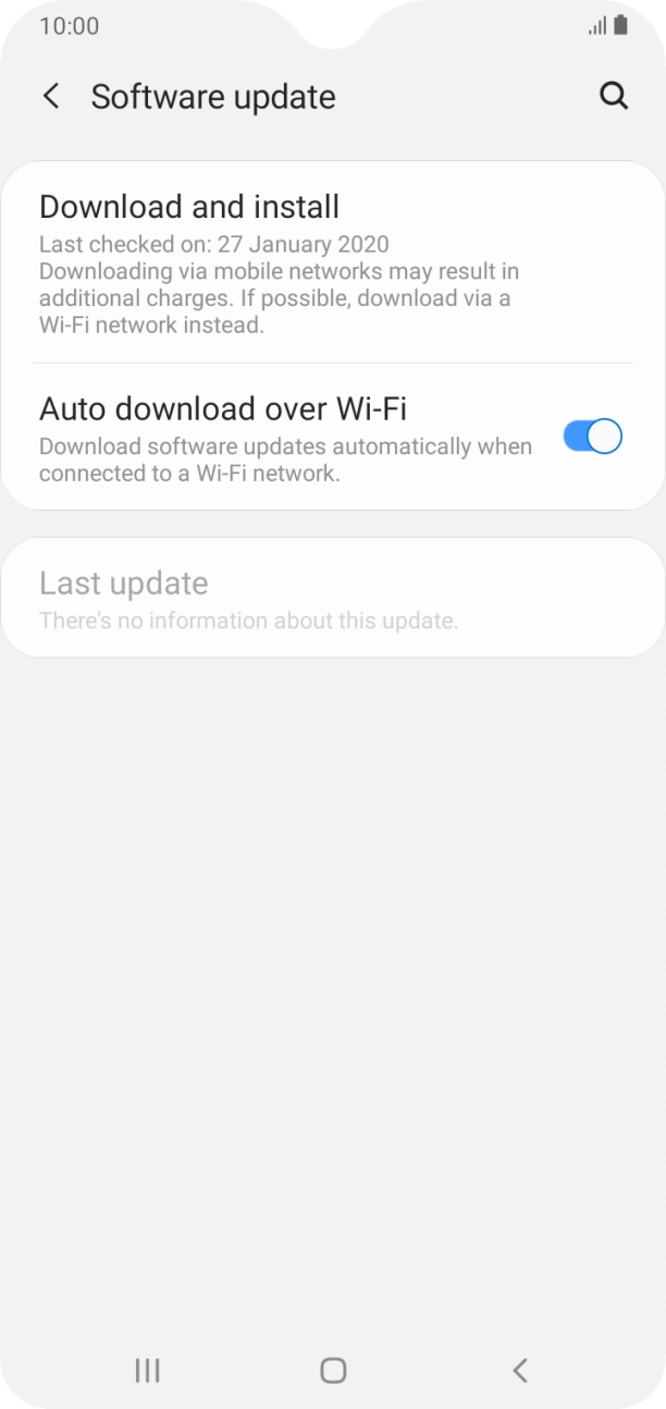 Press Download and install. If a new software version is available, it's displayed. Follow the instructions on the screen to update the phone software.