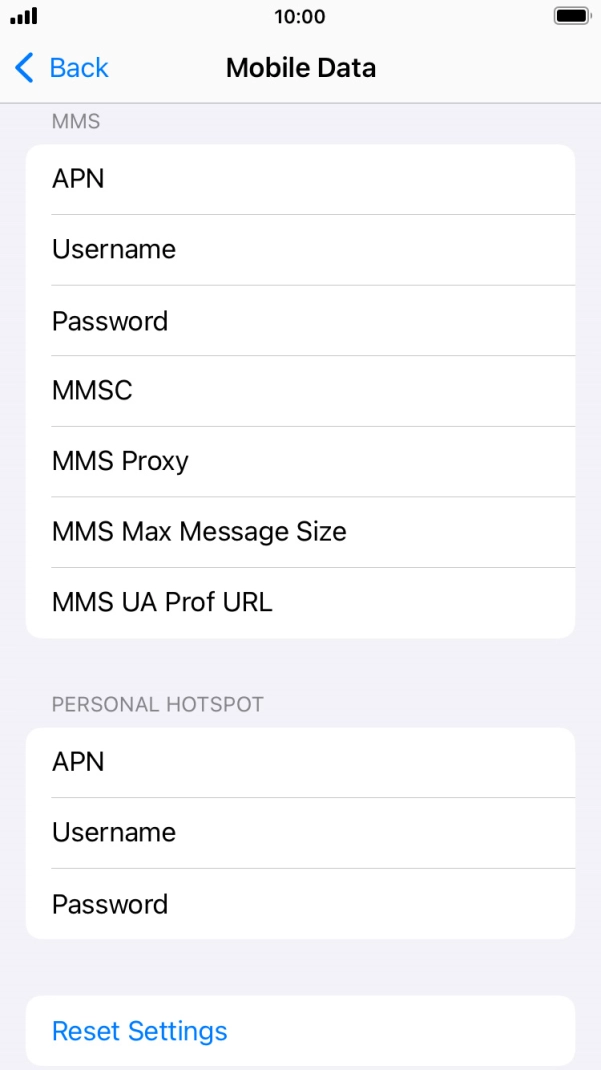 Press MMS Proxy and key in 82.132.254.1:8080.