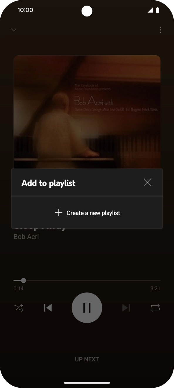 Press Create a new playlist. Press Create a new playlist.