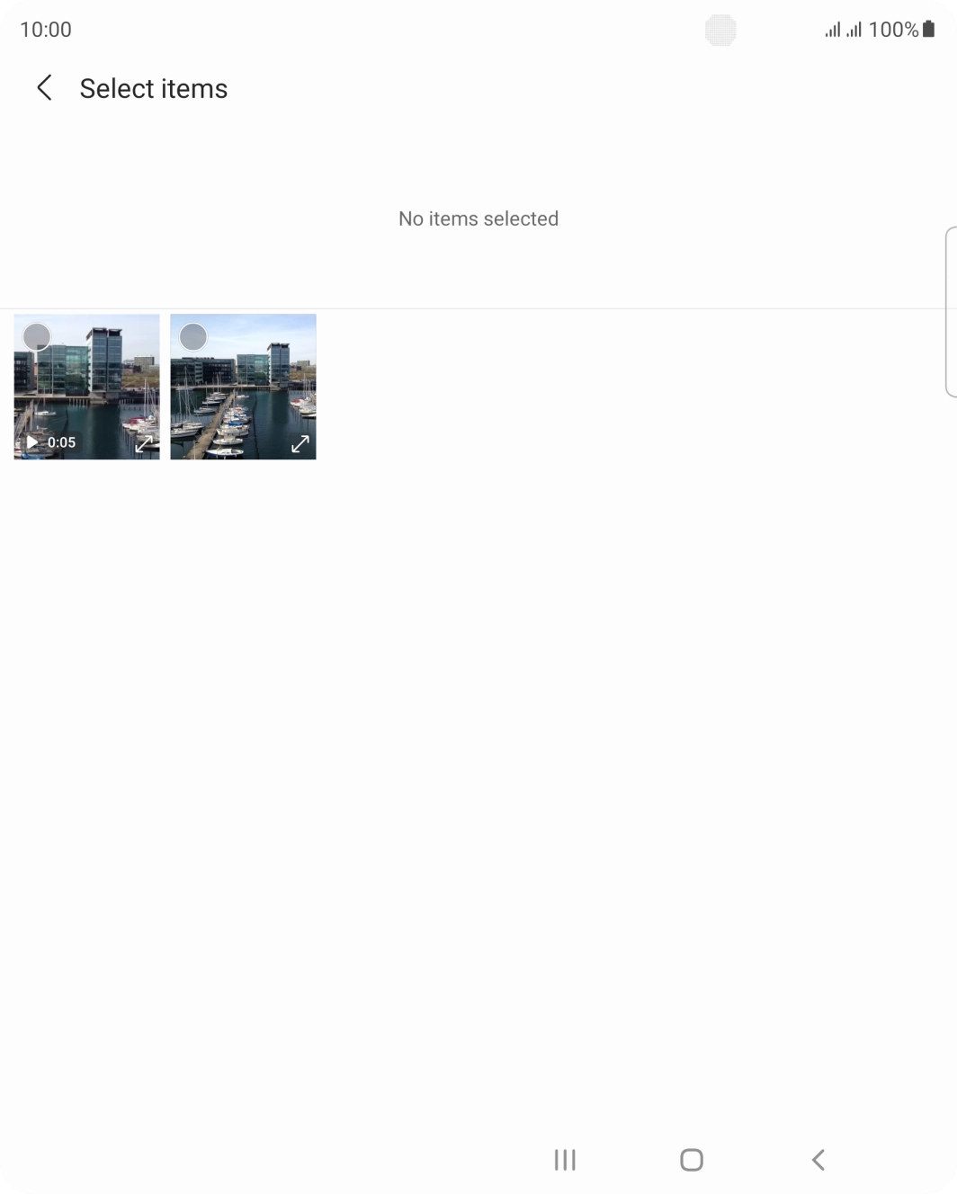 Press the required picture. Press the required picture.