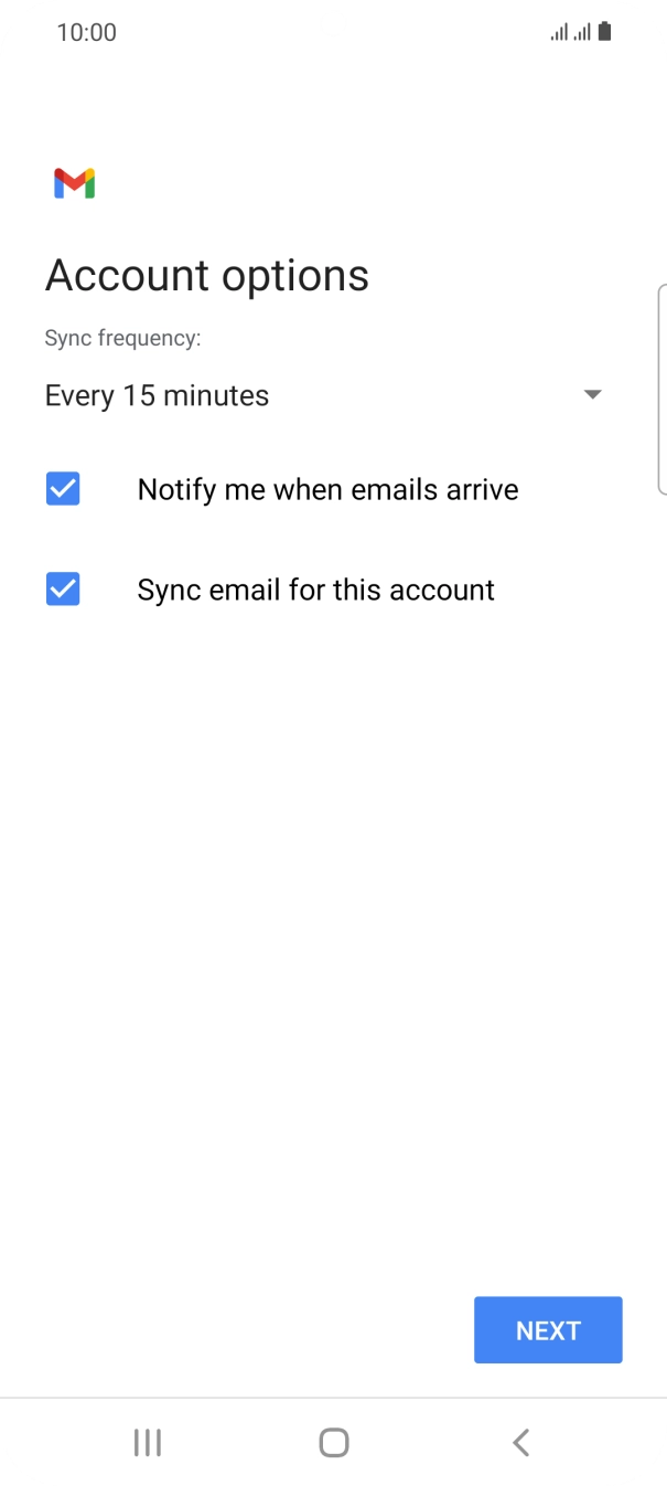Press the drop down list below 'Sync frequency:'.