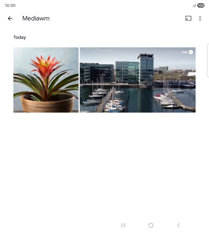 Go to the media content you want to cast from your phone.