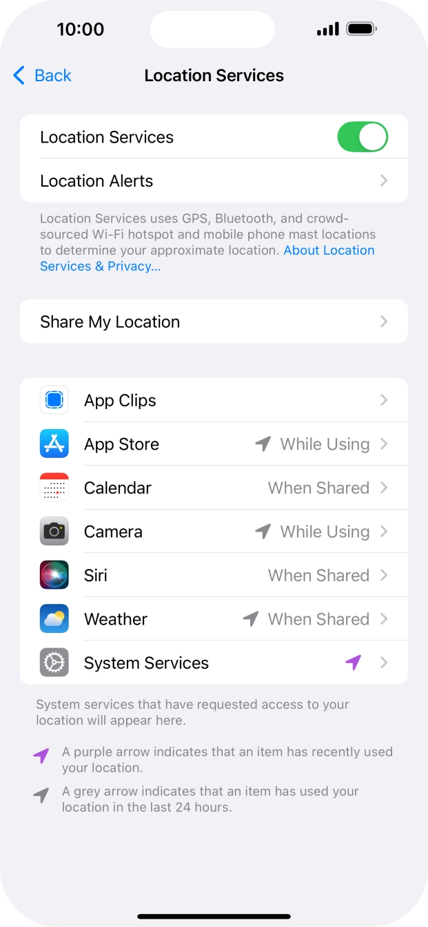 Press the required app. Press the required app.