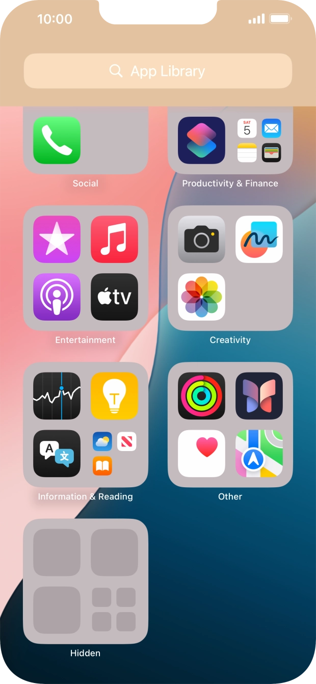 The app is now placed in the Hidden folder in the App Library.