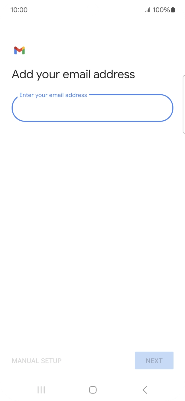 Press the field below 'Enter your email address' and key in your email address. Press the field below 'Enter your email address' and key in your email address.