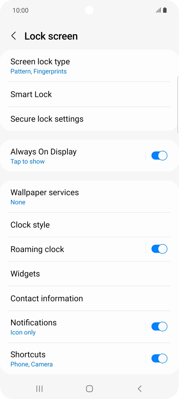 Press Screen lock type and key in the additional phone lock code you created earlier.