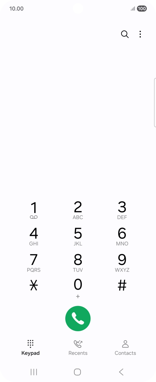 Press the menu icon.