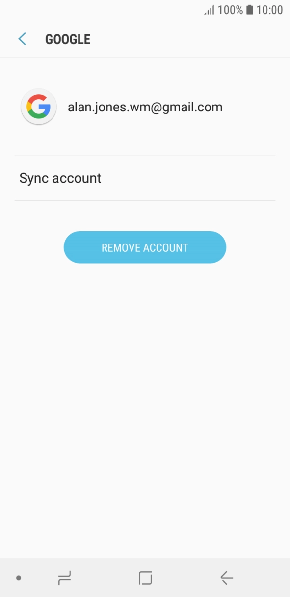 Press Sync account.