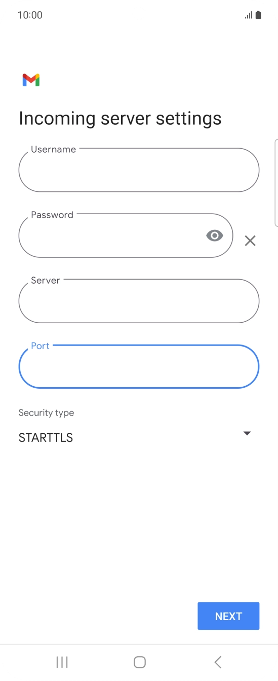 Press the drop down list below 'Security type'. Press the drop down list below 'Security type'.