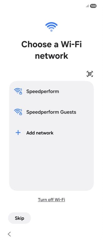 Press the required WiFi network.