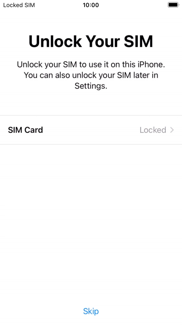 Press SIM Card.