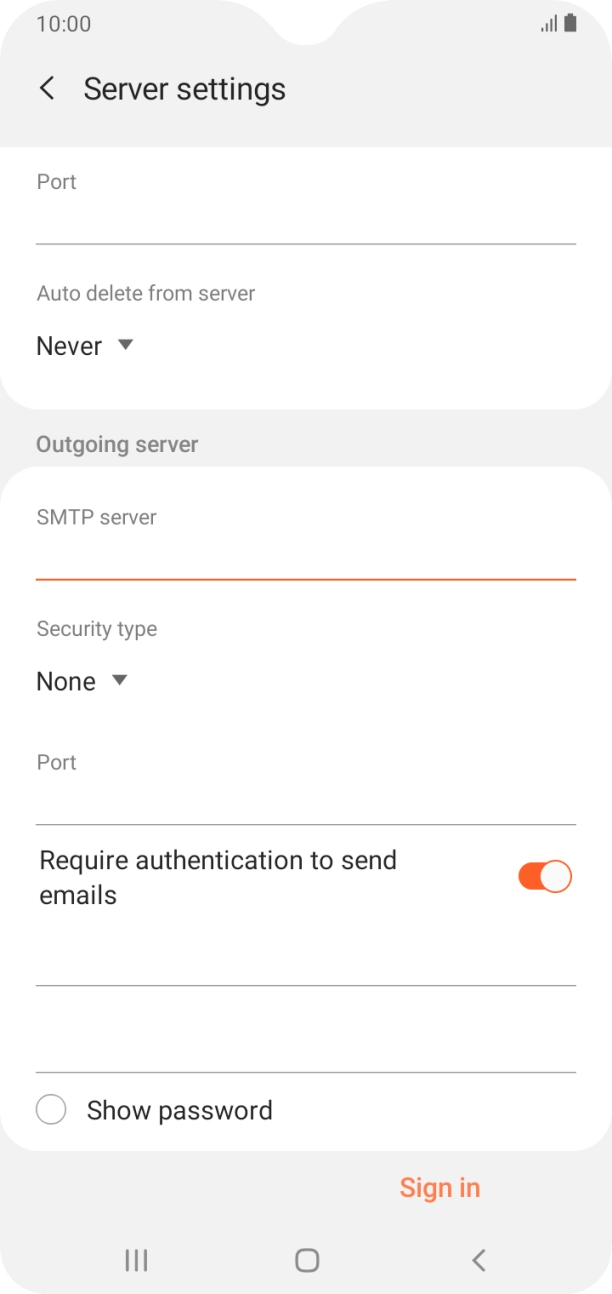 Press the drop down list below 'Security type'. Press the drop down list below 'Security type'.