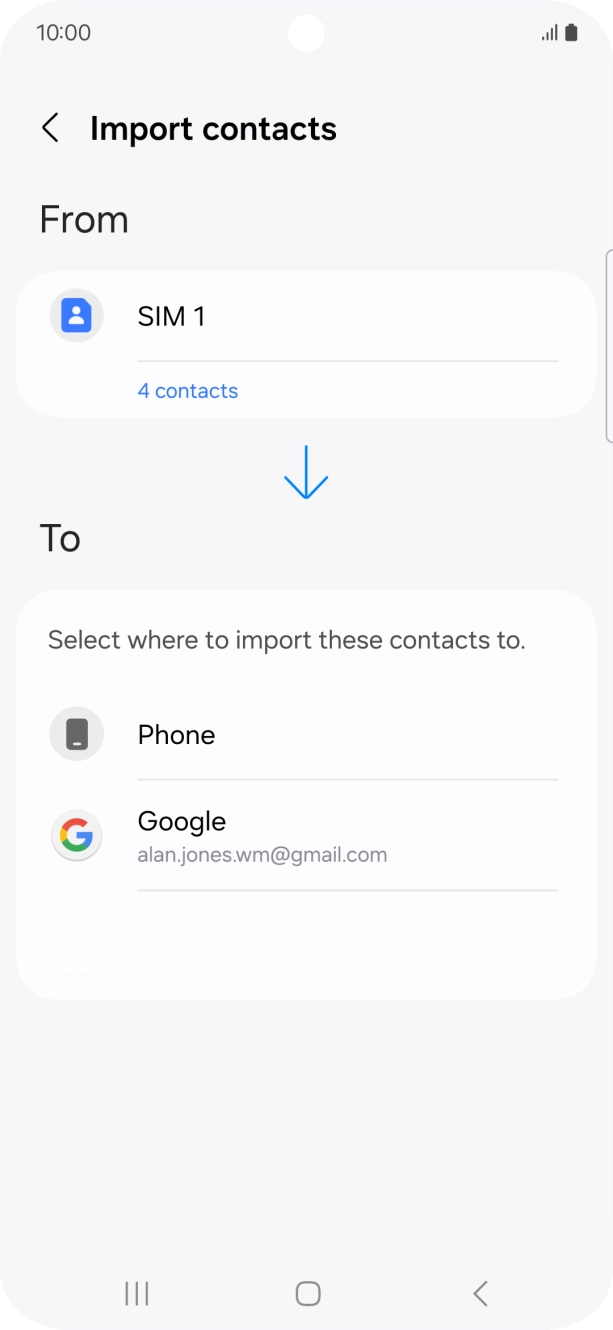 Press the required Google account.