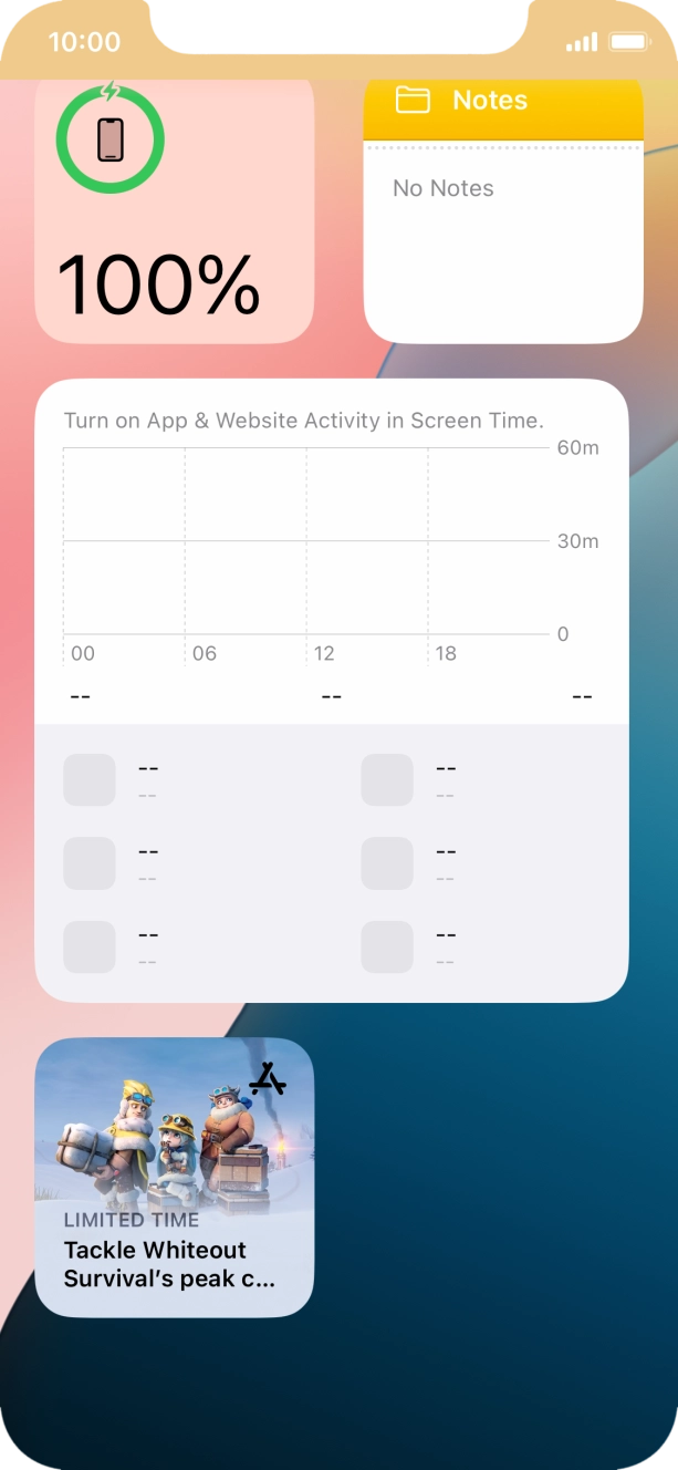 Press and hold the required widget until a pop-up menu is displayed.