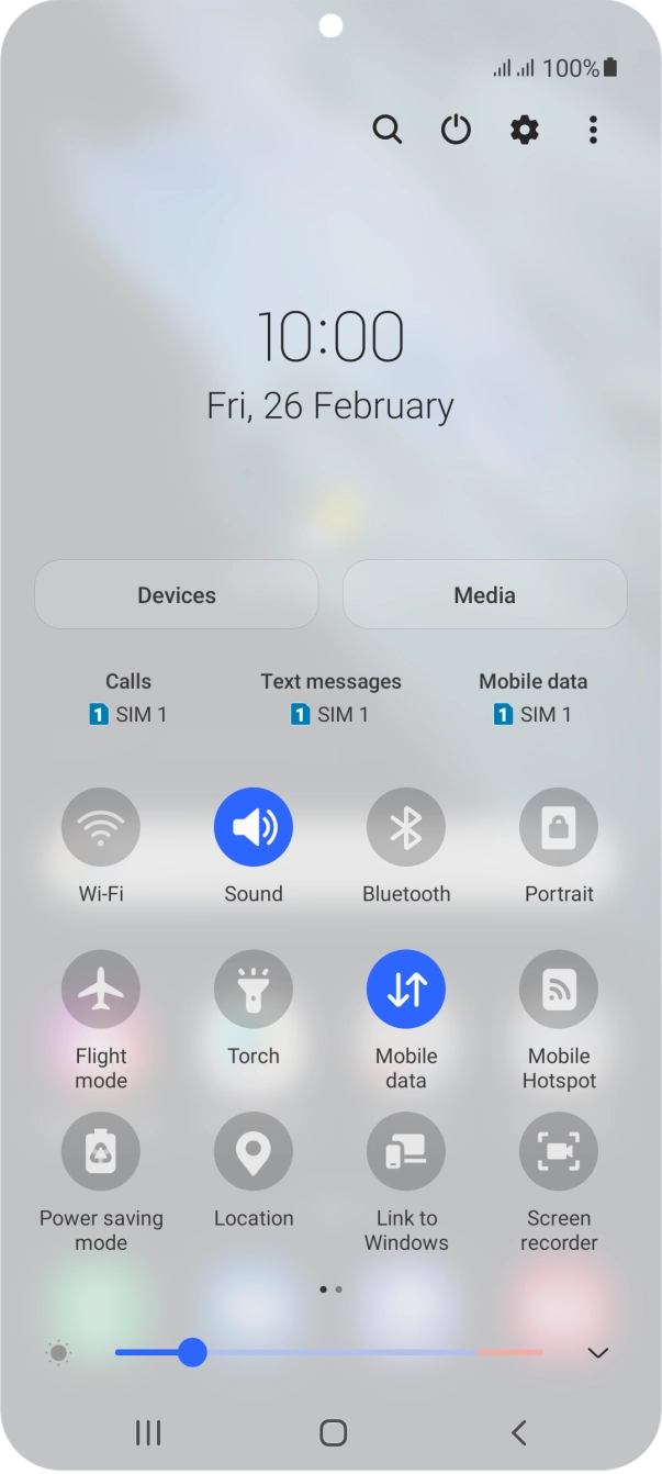 Press the settings icon. Press the settings icon.